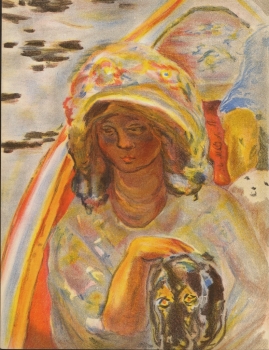 Bonnard, Pierre. Frau und Hund auf einem Ruderboot (00522).