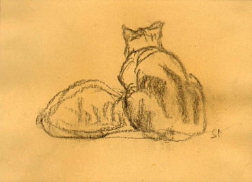 Steinlen, Théophile-Alexandre. Deux chats. (00852)