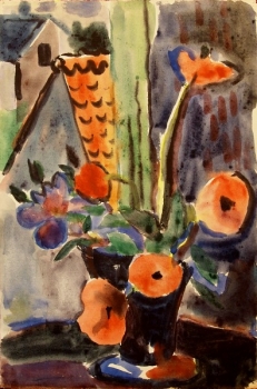 Siepmann, Heinrich. Blumen am Fenster. (01040)