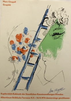 Chagall, Marc. Ausstellungsplakat. Kupferstich-Kabinett der Staatlichen Kunstsammlungen Dresden. 1976 (01238)