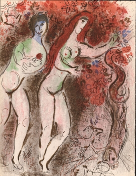 Chagall, Marc. Adam und Eva und die verbotene Frucht. (01376)