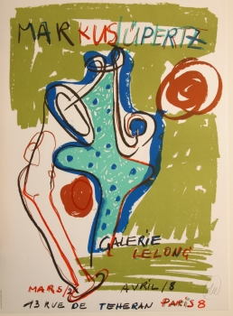 Lüpertz, Markus. Ausstellungsplakat / Galerie Lelong, Paris. (01662)