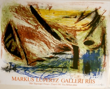 Lüpertz, Markus. Ausstellungsplakat / Galerie Riis. (01745)