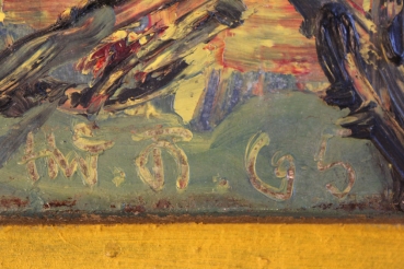 Kirchner, Hans Werner. Abstrakte Komposition. Öl auf Malplatte (01827)