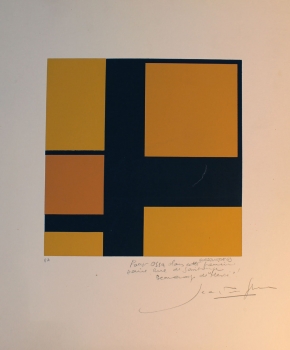 GHESQUIERE - Lithografie auf Karton - Geometrische Komposition. 1969. (Art Nr. 1928)