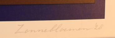 Loeber, Lou. Sonnenblumen. Farbserigrafie auf Karton. (Art Nr. 1939)