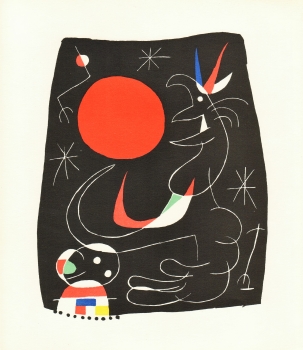 Miró, Joan. Original-Farblithografie, Komposition 4, 1956. (Art. Nr. 2456)