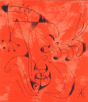 Miró, Joan. Original-Farblithografie, Komposition 6, 1956. (Art. Nr. 2458)