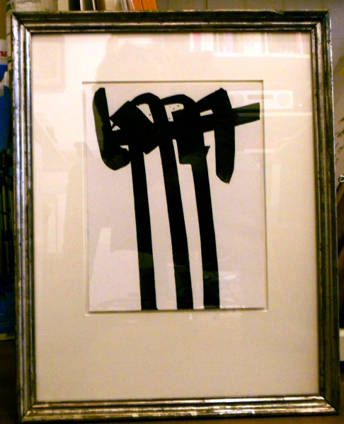 Soulages, Pierre. Komposition in Schwarz. (00813)