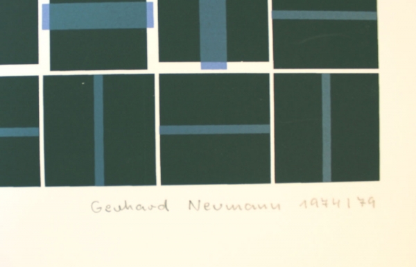 Neumann, Gerhard. Serigrafie. Geometrische Komposition. (Art. Nr. 1849)