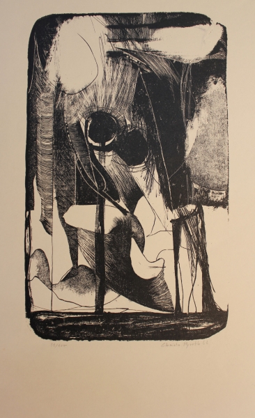 Pyroth, Christa. Abstrakte Komposition. Lithografie von 1966 (Art Nr. 01855)