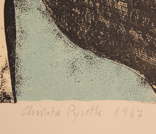 Pyroth, Christa. Abstrakte Komposition. Lithografie von 1967 (Art Nr. 01857)